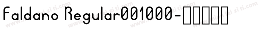 Faldano Regular001000字体转换